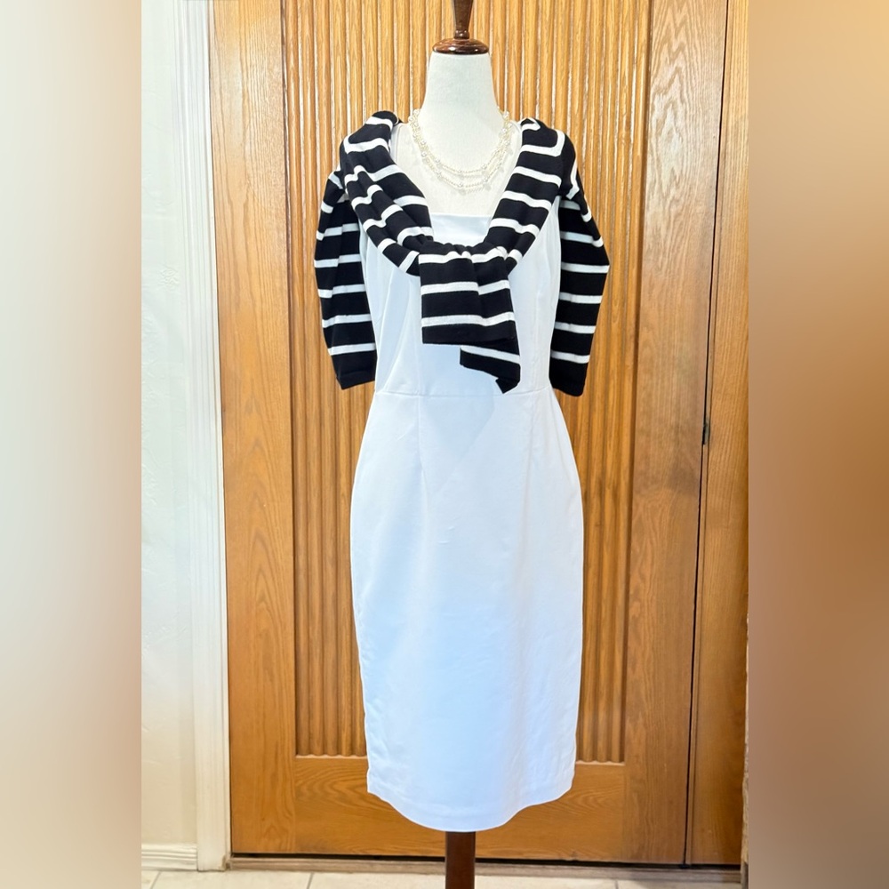 Banana Republic Elegant White Sleeveless Maxi Dress, Size 8